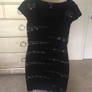 INC Black & Lace Cocktail Dress